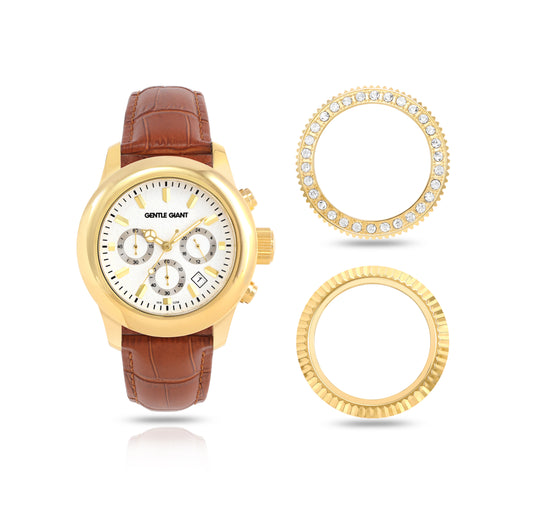 Massimo Gold Leather